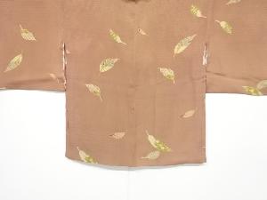 アンティーク　紋錦紗木の葉模様羽織